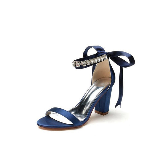 Open Toe Ribborn Tie High Heels Party
