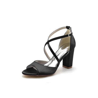 Peep Toe Cross Strap High Heels Party Shoes