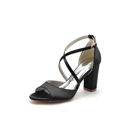 Peep Toe Cross Strap High Heels Party Shoes