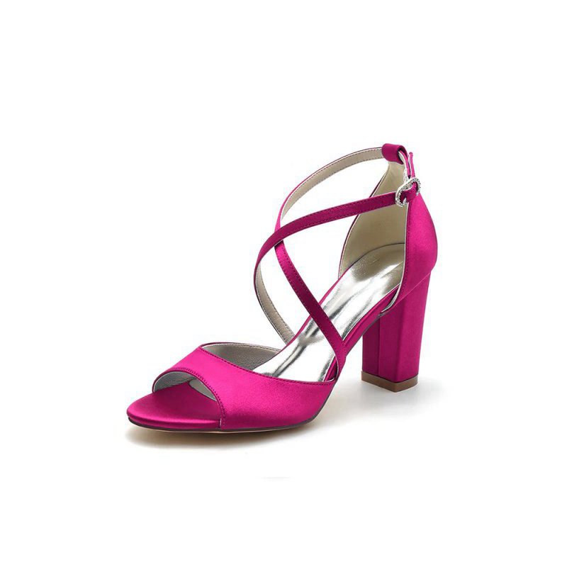 Peep Toe Cross Strap High Heels Party Shoes