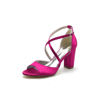 Peep Toe Cross Strap High Heels Party Shoes
