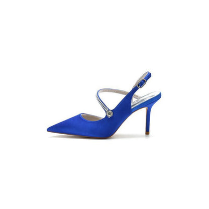 Crystal Strap Pointed Toe Stiletto Heel Shoes