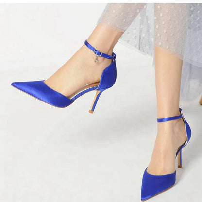 Pointed Toe Ankle Strap High Heels Shoes