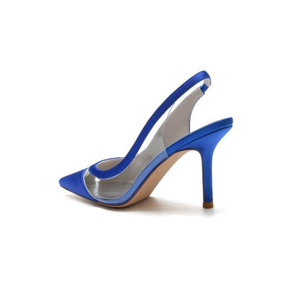 Party Pointed Toe Slingback Strap High Heels
