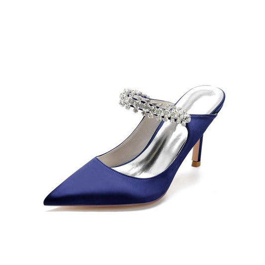 Party Pointed Toe Crystal Strap High Heels
