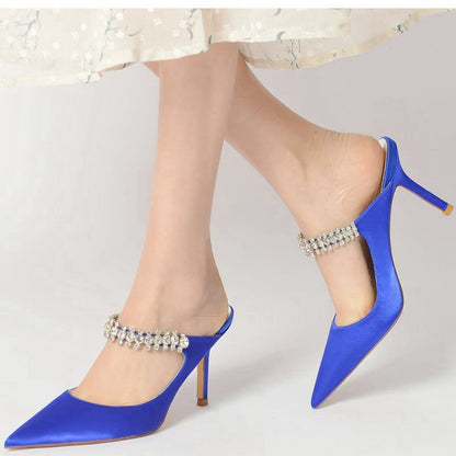 Party Pointed Toe Crystal Strap High Heels