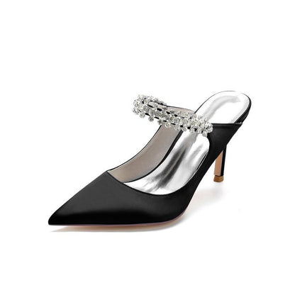 Party Pointed Toe Crystal Strap High Heels