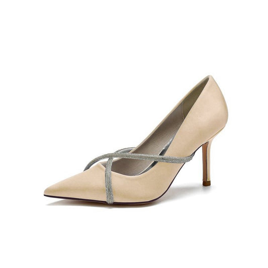 Party Pointed Toe Crystal High Heels