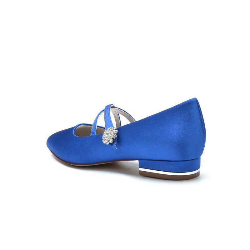 Flats with Rhinestone Buckle Party