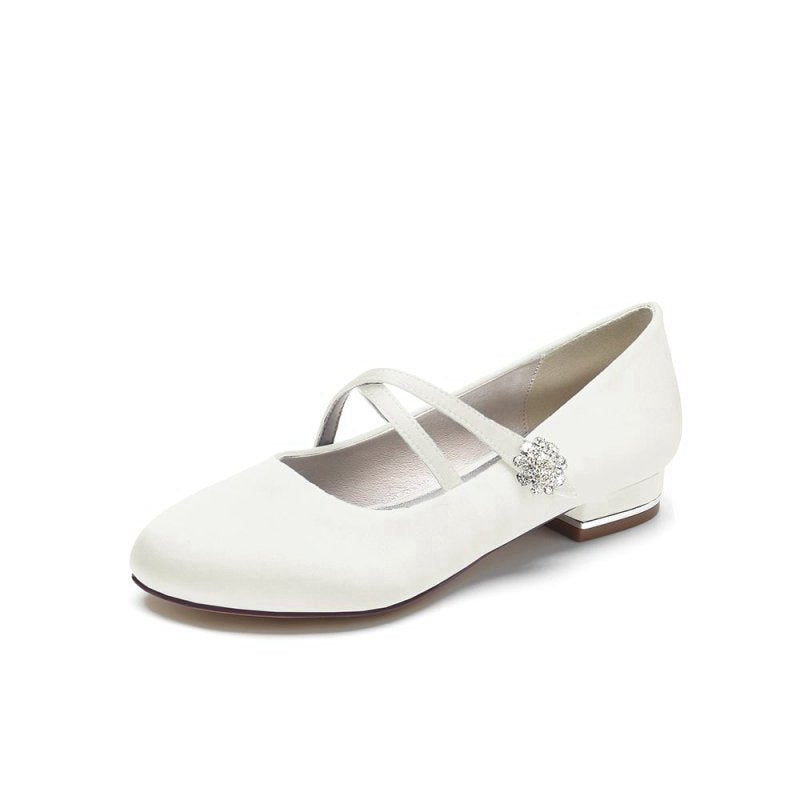 Flats with Rhinestone Buckle Party