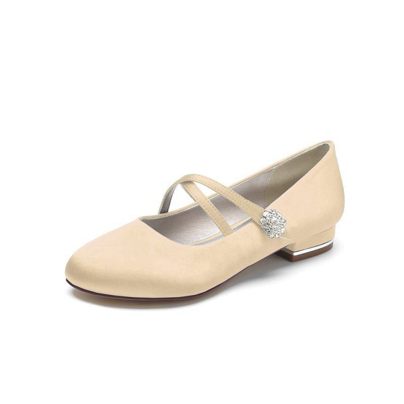 Flats with Rhinestone Buckle Party