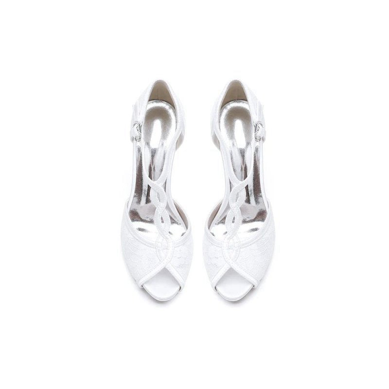 Peep Toe High Heel Shoes Ankle Strap