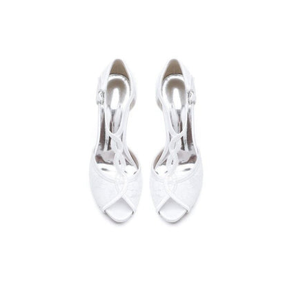 Peep Toe High Heel Shoes Ankle Strap