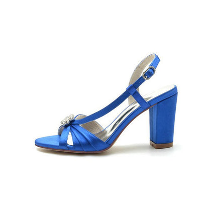 Slingback Strap Open Toe Block Heels