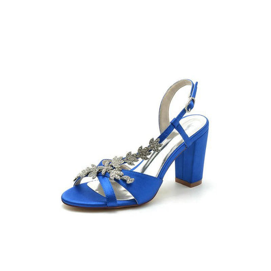 Slingback Strap Open Toe Block Heels