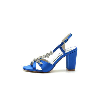 Slingback Strap Open Toe Block Heels