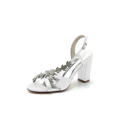 Slingback Strap Open Toe Block Heels