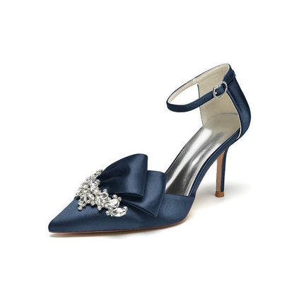 Pointed Toe With Rhinestone Stiletto Heels