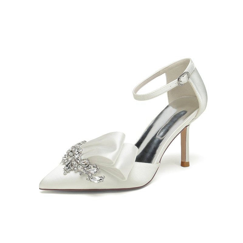 Pointed Toe With Rhinestone Stiletto Heels