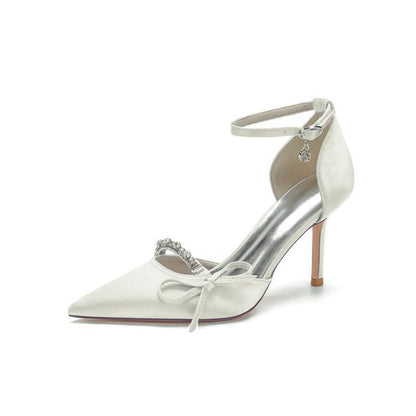 Pointed Toe Party Heels with Bow