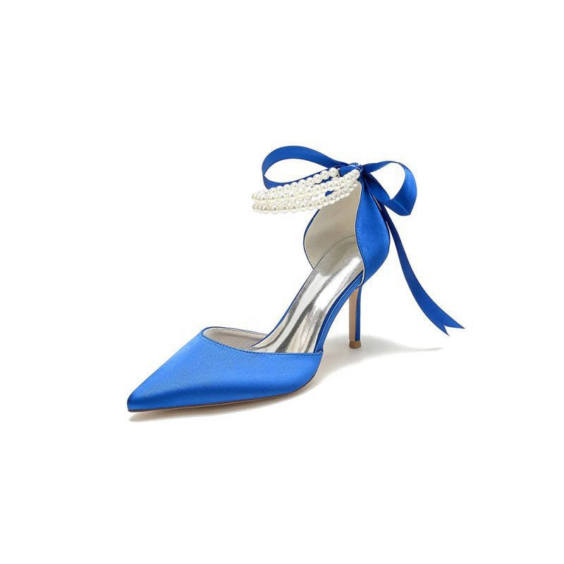 Pointed Toe Party Shoes with Ribbon Tie