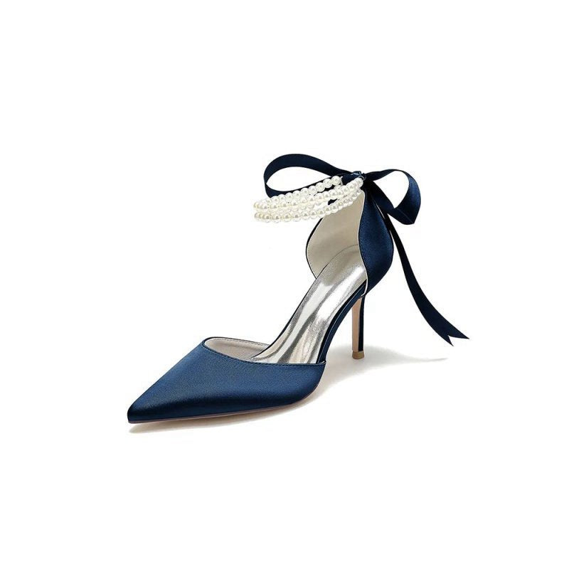 Pointed Toe Party Shoes with Ribbon Tie
