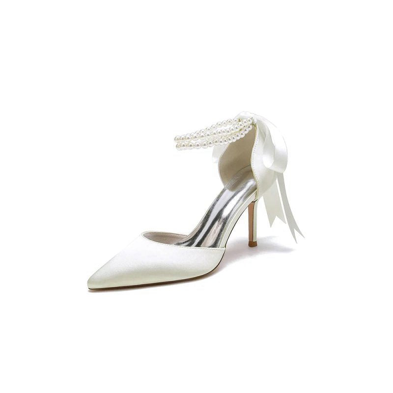 Pointed Toe Party Shoes with Ribbon Tie