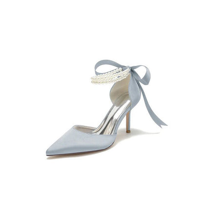Pointed Toe Party Shoes with Ribbon Tie