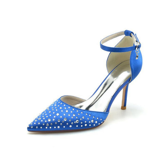 Pointed Toe High Heels with Ankle Strap