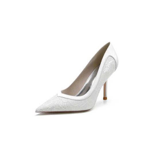 Pointed Toe Lace Wedding Shoes