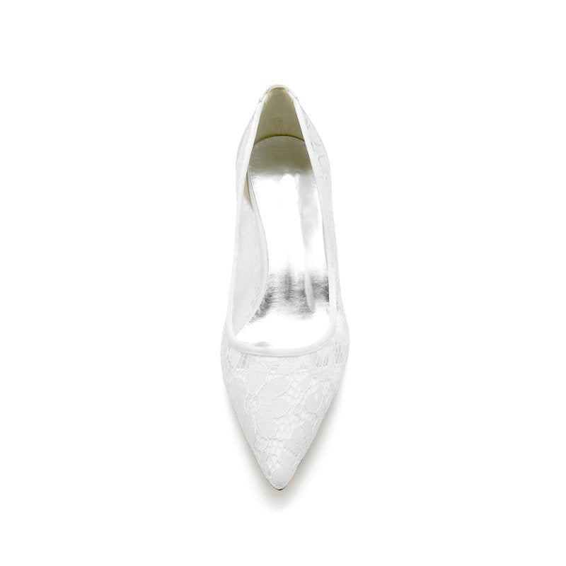 Sexy Pointed Toe High Heels with Lace Mesh Hollow Out