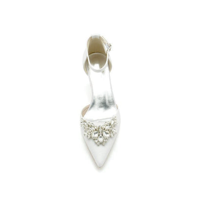 Stiletto Heel Glitter Crystal Wedding Shoes with Rhinestone