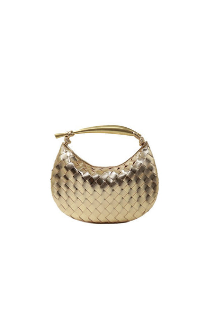 Women's Woven Dumpling Clutch Bag