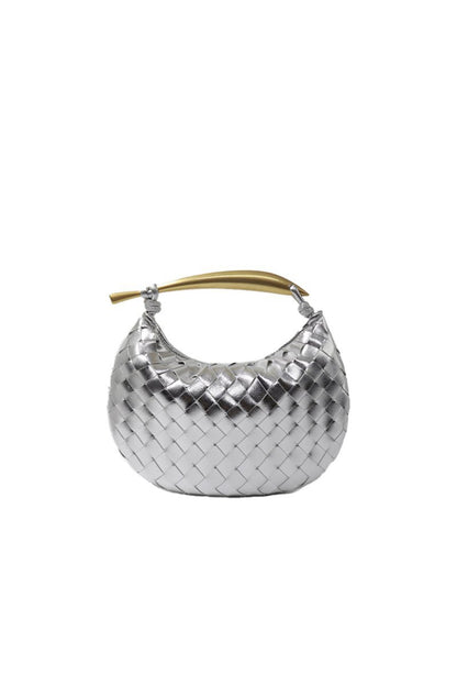 Women's Woven Dumpling Clutch Bag