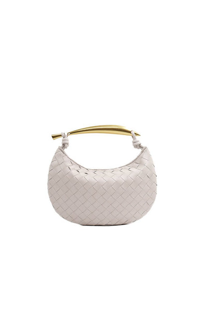 Women's Woven Dumpling Clutch Bag