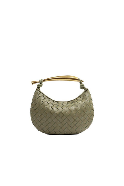 Women's Woven Dumpling Clutch Bag