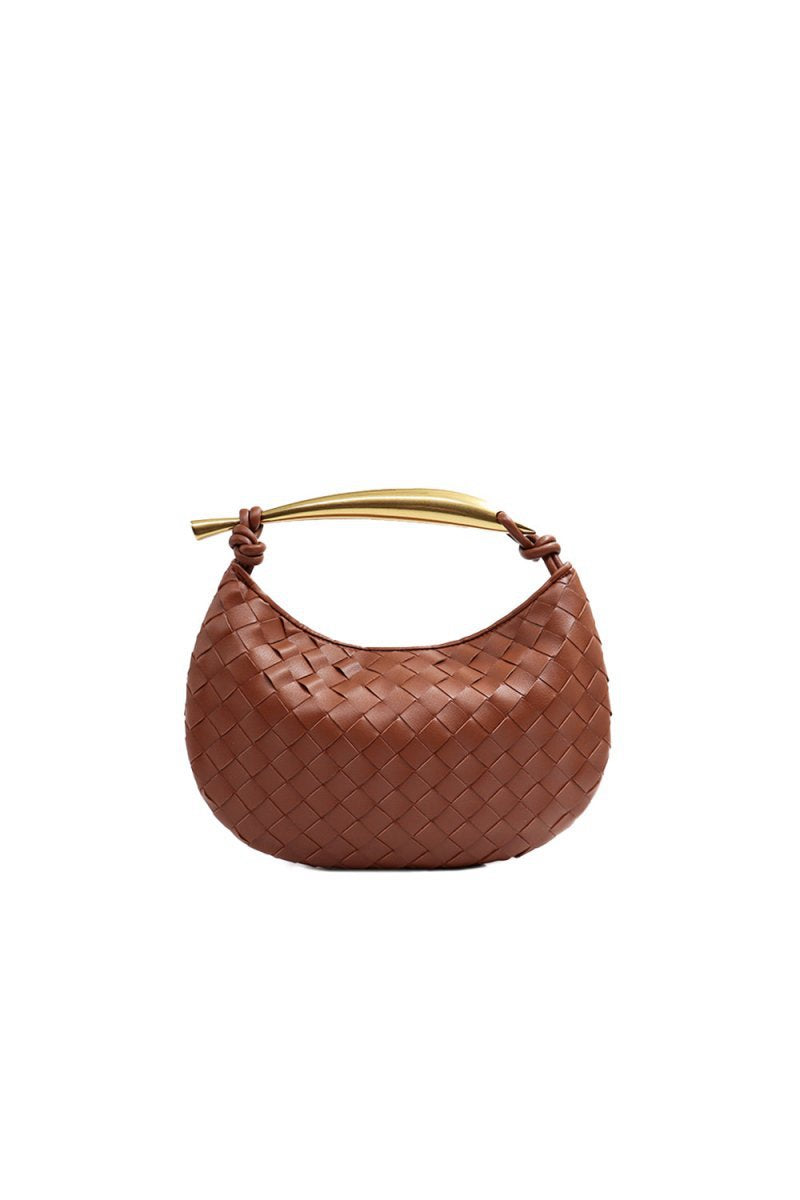 Women's Woven Dumpling Clutch Bag