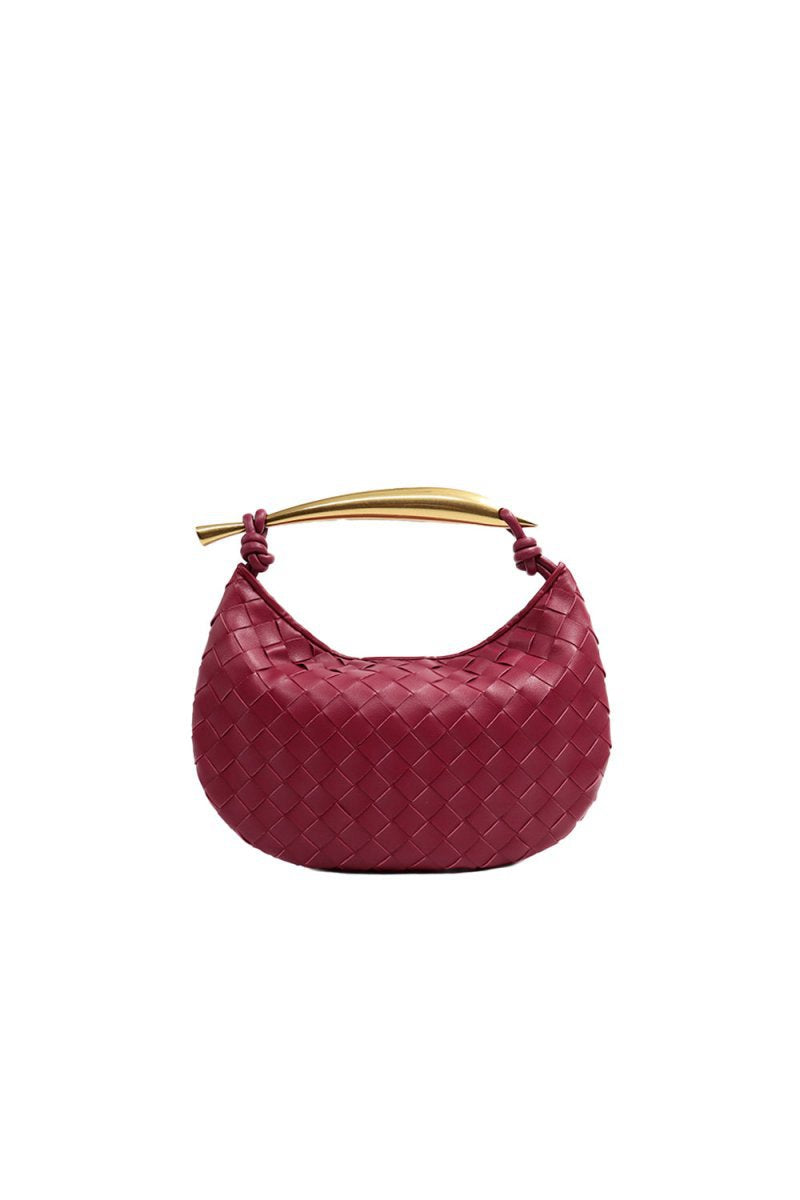 Women's Woven Dumpling Clutch Bag