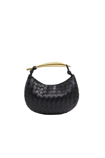 Women's Woven Dumpling Clutch Bag