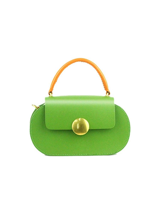 Women's Mini Flap Genuine Leather Clutch Bags with Crossbody Strap