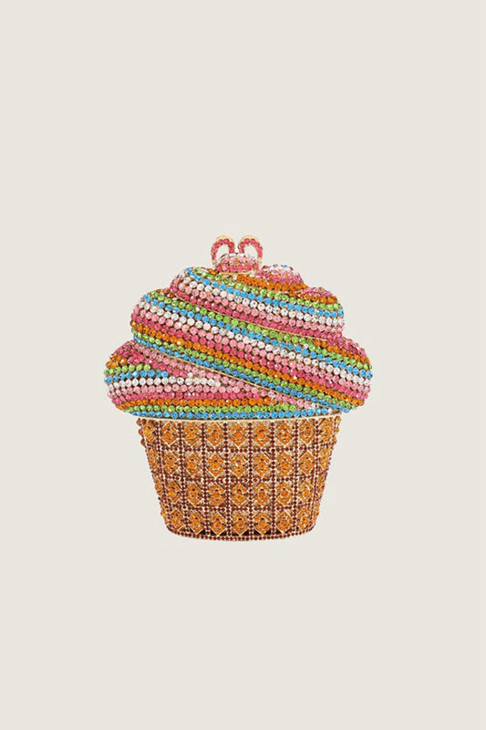 Women's Rhinestones Cup of Ice Cream Evening Clutch