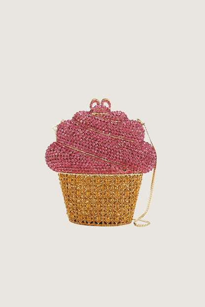 Women's Rhinestones Cup of Ice Cream Evening Clutch