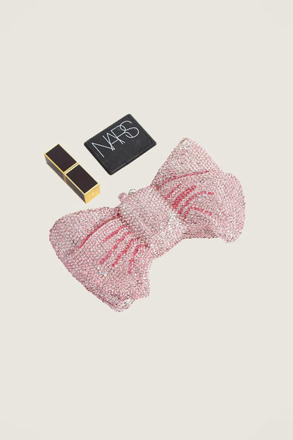 Women's Bow of Rhinestones Evening Clutch