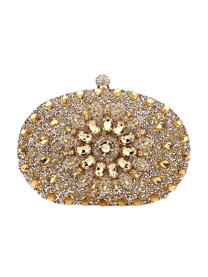 Women's All Over Crystals Sparkly Evening Clutch Bags