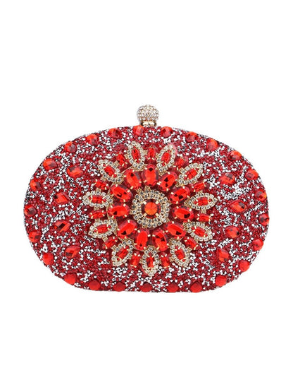 Women's All Over Crystals Sparkly Evening Clutch Bags