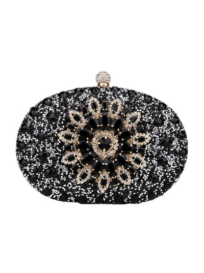 Women's All Over Crystals Sparkly Evening Clutch Bags