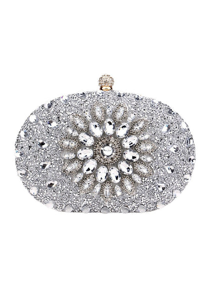 Women's All Over Crystals Sparkly Evening Clutch Bags