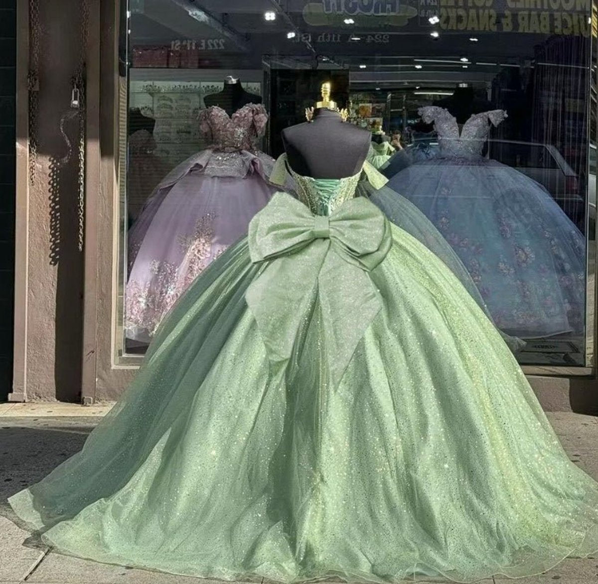 Glitter Off the Shoulder Beading Tulle Long Quinceanera Dresses