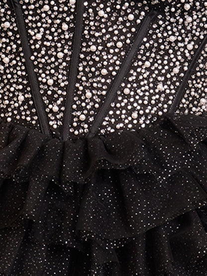 A-line Off the Shoulder Beaded Homecoming Dresses with Feathers