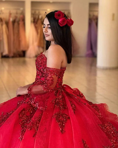 Sweetheart Quinceanera Dresses with Long Sleeves
